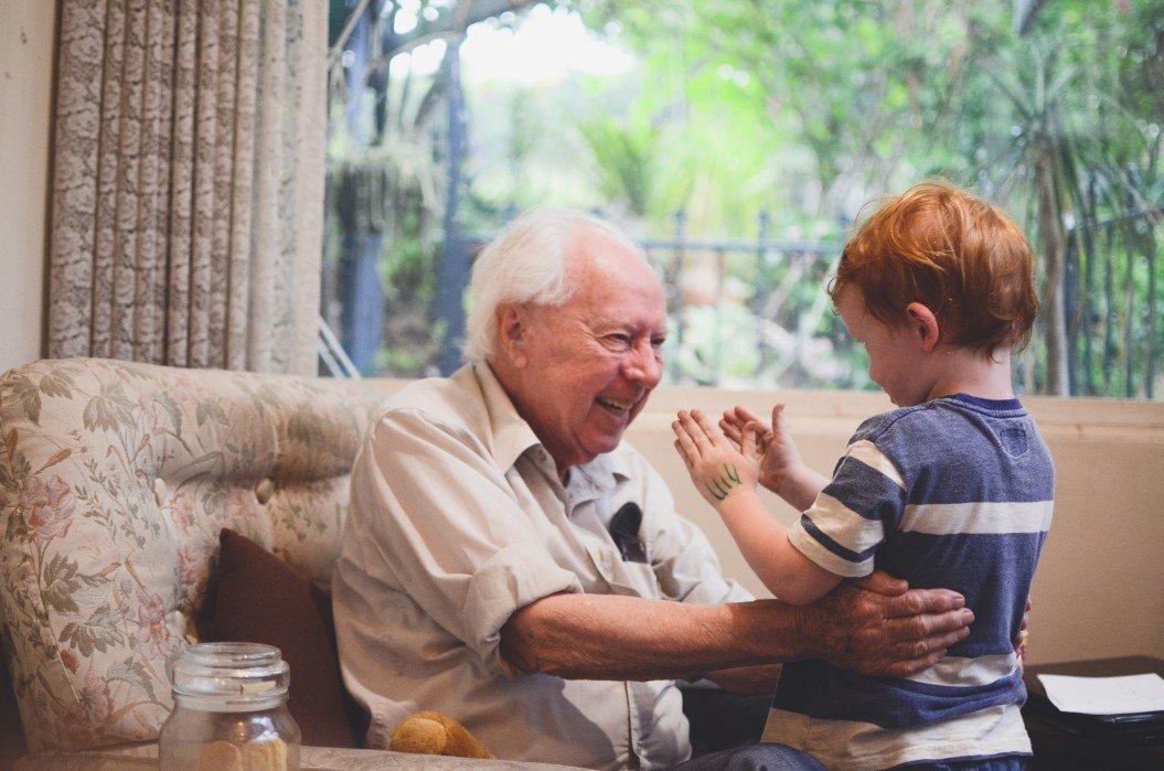 Grandpa and child